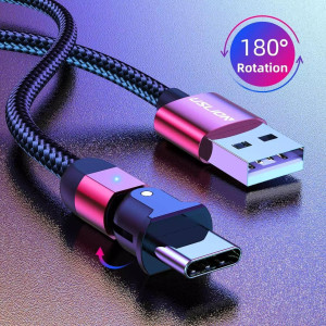 Кабель Lightning для быстрой зарядки для iPhone поворотный 180 градусов Uslion 