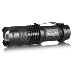 Светодиодный фонарик UltraFire SK68 на аккумуляторе 14500 ручной тактический 3 режима 7Вт с регулировкой зума