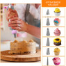 Кондитерский шприц с насадками для украшения десертов 12 предметов