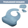 Силиконовый набор для кормления детей, 9 предметов, синего цвета