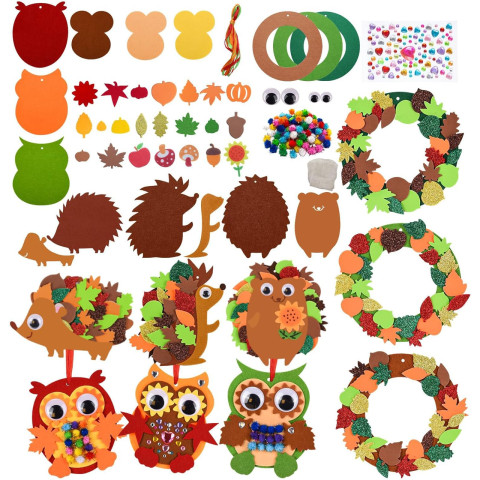 Самоклеящиеся аппликации из фетра для детей, 9 шт