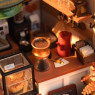 Румбокс Slow Life Cafe — миниатюрный домик с LED-подсветкой, Robotime