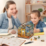 Румбокс Cathy’s Flower House — миниатюрный домик с LED-подсветкой, Robotime
