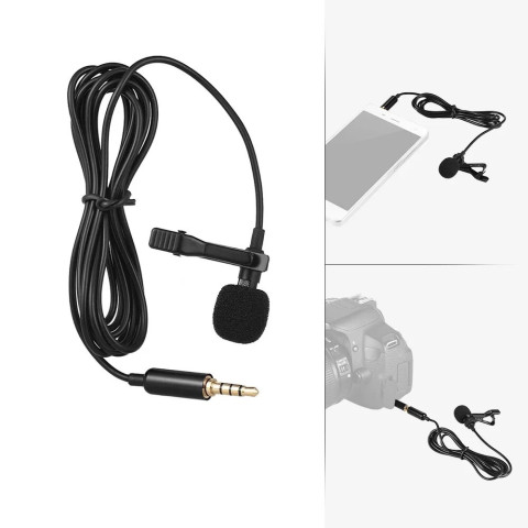 Микрофон петличка Andoer EY-510A для смартфона, камеры, компьютера + переходник