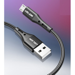 Micro USB кабель USLION 3А для быстрой зарядки и передачи данных 1м