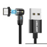 Кабель быстрой зарядки Micro USB USLION 360 магнитный поворотный со светодиодным индикатор для Samsung Xiaomi