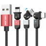 Кабель Lightning для быстрой зарядки для iPhone поворотный 180 градусов Uslion 